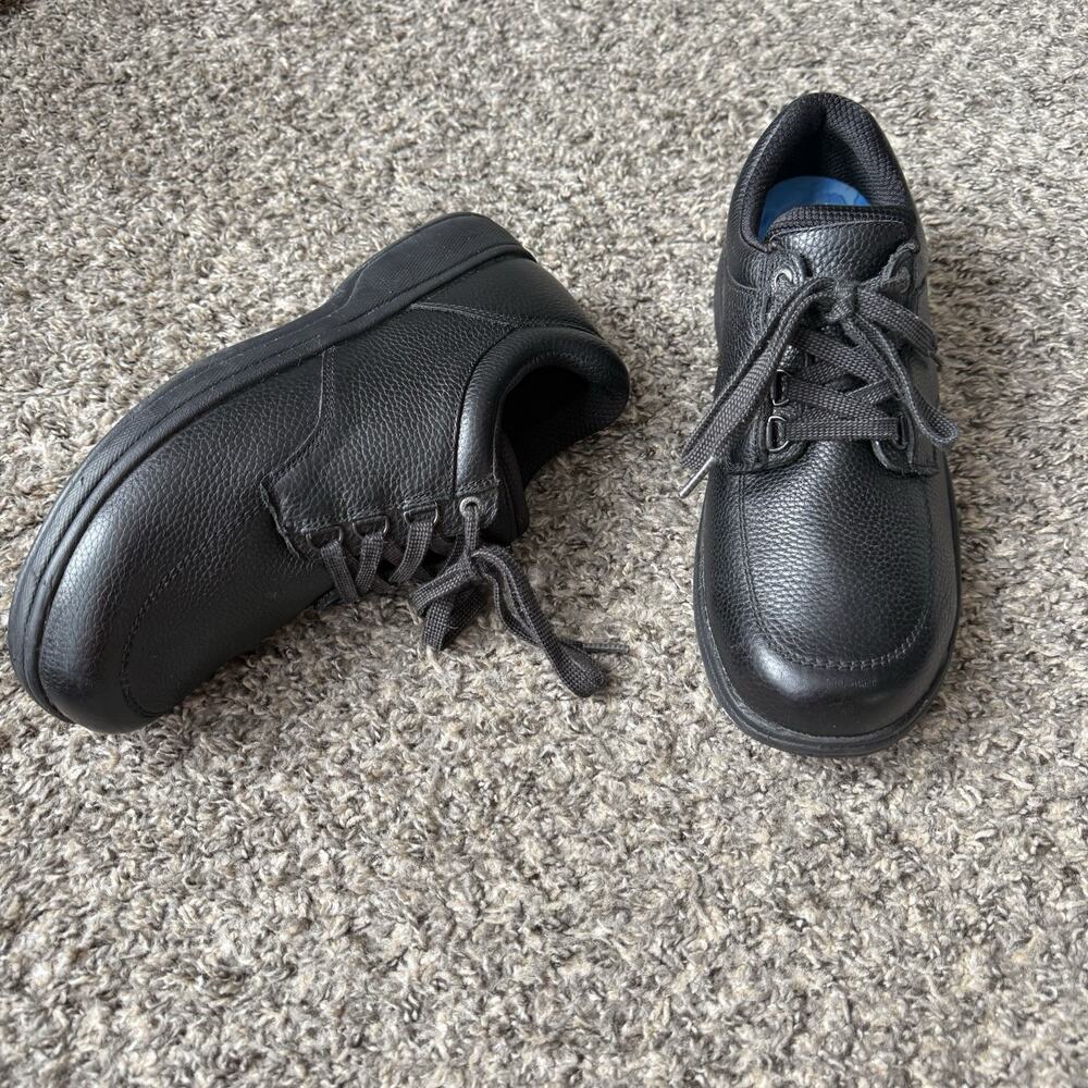 Orthofeet Avery Island Shoes Mens 8.5 D Black Pebbled Leather Walking Orthopedic